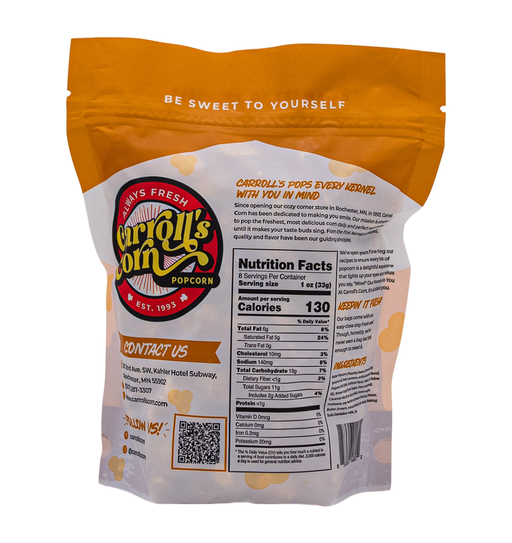 Caramel Cashew Gourmet Popcorn – Carroll's Corn Co.