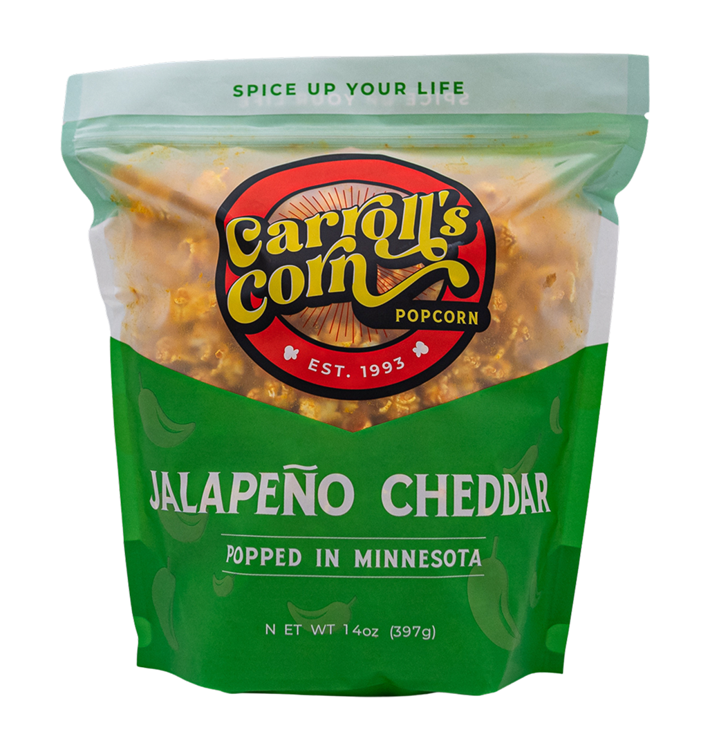 Jalapeño Cheddar Gourmet Popcorn – Carroll's Corn Co. Jalapeño Cheddar Gourmet Popcorn – Carroll's Corn Co.